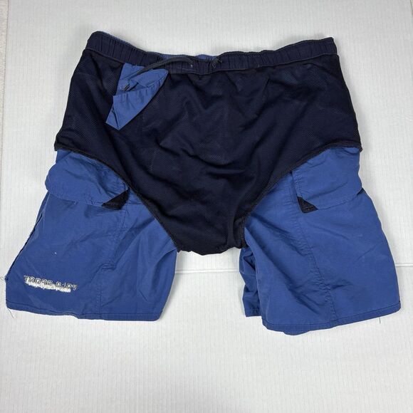 Y2K Polo Ralph Lauren Swim Trunks Spellout L Blue 7 Inseam Lined Sport Vintage - Picture 10 of 11
